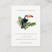 Website Tropische regenwouden met toucan Fauna Wed Informatiekaartje (Voorkant)
