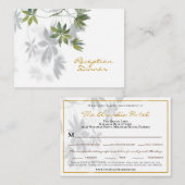 Website Tropische Schaduwopvang van Leaf Dinner RS Informatiekaartje (Voorkant / Achterkant)