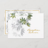 Website Tropische Schaduwopvang van Leaf Dinner RS RSVP Kaartje (Voorkant / Achterkant)