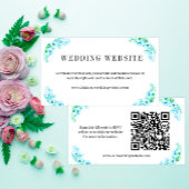 Website Turquoise Poppies en Ferns Boho Wedding Informatiekaartje