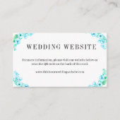 Website Turquoise Poppies en Ferns Boho Wedding Informatiekaartje (Voorkant)