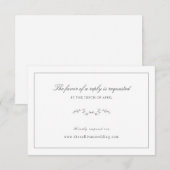 Website URL van de moderne Delicate Weddenschap RSVP Kaartje (Voorkant / Achterkant)