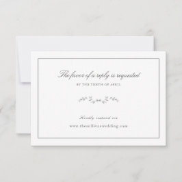 Website URL van de moderne Delicate Weddenschap RSVP Kaartje