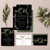 Website van Black White | Eucalyptus Monogram brui RSVP Kaartje