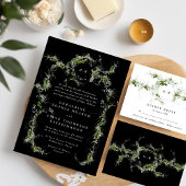 Website van Black White | Eucalyptus Monogram brui RSVP Kaartje