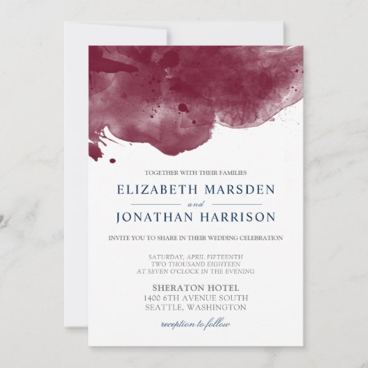 Website van Bourgogne en marine op Back Waterverf  Kaart (Voorkant)