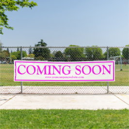 Website van Bright Neon Pink Business Binnenkort v Spandoek
