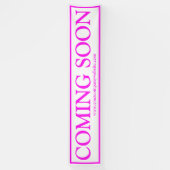 Website van Bright Neon Pink Business Binnenkort v Spandoek (Verticaal)