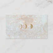 Website van Celestial Zodiac Moon Blue Gold Weddin Visitekaartje (Achterkant)
