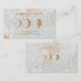 Website van Celestial Zodiac Moon Blue Gold Weddin Visitekaartje