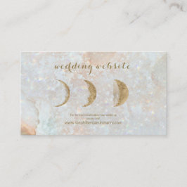 Website van Celestial Zodiac Moon Blue Gold Weddin Visitekaartje