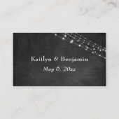 Website van Chalkboard en Fairy Lights Wedding Informatiekaartje (Achterkant)