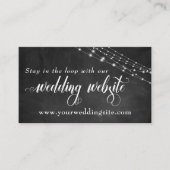 Website van Chalkboard en Fairy Lights Wedding Informatiekaartje (Voorkant)