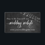 Website van Chalkboard en Fairy Lights Wedding Informatiekaartje<br><div class="desc">Geef je beroemdheden en trouwfeesten een gemakkelijke manier om up-to-date te blijven met de planning van je trouwseizoen. Dit het kaarttussenvoegsel van het trouwwebsitedetail kan omvatten welke tekst u zou willen. De opstelling van de sjabloon omvat één "fancy manuscriptdoopvont"grafische bekleding die "trouwwebsite"leest. Alle andere tekst, die gasten uitnodigt om in...</div>