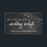Website van Chalkboard en Fairy Lights Wedding Informatiekaartje<br><div class="desc">Geef je beroemdheden en trouwfeesten een gemakkelijke manier om up-to-date te blijven met de planning van je trouwseizoen. Dit het kaarttussenvoegsel van het trouwwebsitedetail kan omvatten welke tekst u zou willen. De opstelling van de sjabloon omvat één "fancy manuscriptdoopvont"grafische bekleding die "trouwwebsite"leest. Alle andere tekst, die gasten uitnodigt om in...</div>