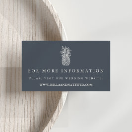Website van de  ananasbruiloft informatiekaartje