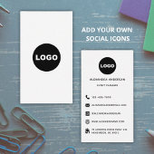 Website van de Black White Social Media Logo Visitekaartje