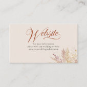 Website van de Botanische bruiloft van Terraccotta Informatiekaartje (Voorkant)