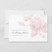 Website van de Elegant Botanical Floral Wedding RSVP Kaartje (Voorkant)