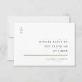 Website van de Elegant Modern Black and White Wedd RSVP Kaartje (Voorkant)
