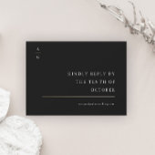 Website van de Elegant Modern Black and White Wedd RSVP Kaartje