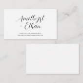 Website van de Elegant Modern Script Wedding Informatiekaartje (Voorkant / Achterkant)