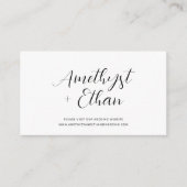 Website van de Elegant Modern Script Wedding Informatiekaartje (Voorkant)