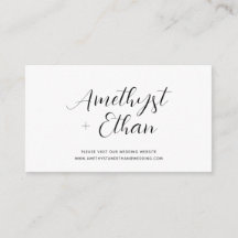 Website van de Elegant Modern Script Wedding