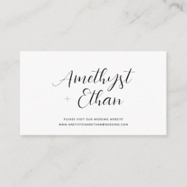 Website van de Elegant Modern Script Wedding Informatiekaartje
