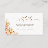 Website van de Floral Weddenschap van Chic Peach / Informatiekaartje (Voorkant)