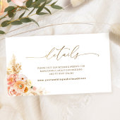 Website van de Floral Weddenschap van Chic Peach / Informatiekaartje