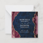 Website van de marine, Bourgogne en Gold Agate QR- Notitiekaartje (Achterkant)