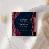 Website van de marine, Bourgogne en Gold Agate QR- Notitiekaartje