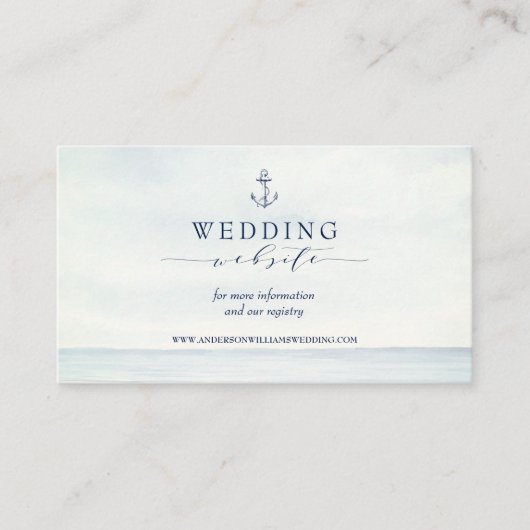 Website van de Nautical Anchor Waterverf Ocean Informatiekaartje (Voorkant)