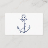 Website van de Nautical White Ship Anchor Wedding Informatiekaartje (Achterkant)