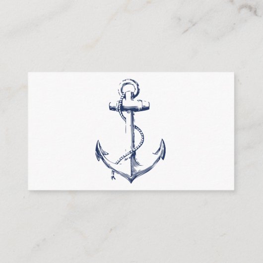 Website van de Nautical White Ship Anchor Wedding Informatiekaartje (Achterkant)