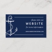 Website van de Nautical White Ship Anchor Wedding Informatiekaartje (Voorkant)
