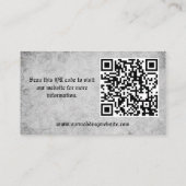 Website van de rode zijde en de zilverhuid van de  informatiekaartje (Achterkant)