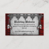 Website van de rode zijde en de zilverhuid van de  informatiekaartje (Voorkant)