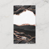 Website van Elegant Agate Black Roos Gold Wedding Informatiekaartje (Achterkant)