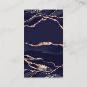 Website van Elegant Agate Navy Roos Gold Wedding Informatiekaartje (Achterkant)
