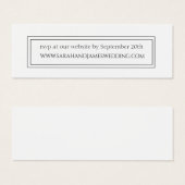 Website van Elegant Black and White Wedding Websit Mini Visitekaartjes (Voorkant /achterkant)