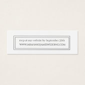 Website van Elegant Black and White Wedding Websit Mini Visitekaartjes (Voorkant)