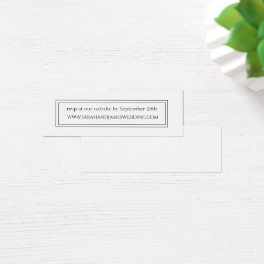 Website van Elegant Black and White Wedding Websit Mini Visitekaartjes (Bureau)