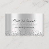 Website van Elegant Blue Silver Foil Glitter Weddi Informatiekaartje (Voorkant)