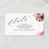 Website van Elegant Burgundy Blush Wedding / Detai Informatiekaartje (Voorkant)