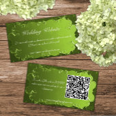 Website van Elegant Chartreuse Green Wedding Informatiekaartje