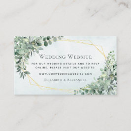 Website van Elegant Eucalyptus Greenery Gold Weddi Informatiekaartje