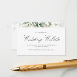 Website van Elegant Eucalyptus Greenery Gold Weddi Informatiekaartje