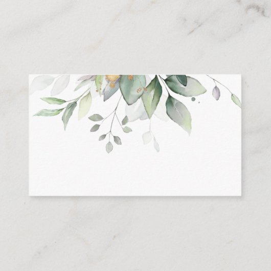 Website van Elegant Eucalyptus Greenery Gold Weddi Informatiekaartje (Achterkant)